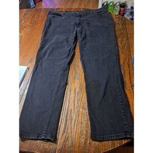 26W Chic Black Denim Jeans with Pockets and Belt Loops Casual Pants